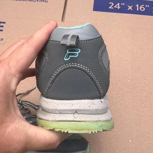 Fila Evergrand Trail 21.5 Walking Shoes Womens size 11 Grey Teal - Picture 6 of 10